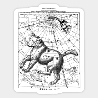 Ursa Major and Minor Constellation Map - Aesthetic, Astronomy, Space Sticker